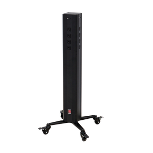 Torre de Carga Portátil de 24 Tomas con Puertos de Alimentación Dual AC y DC y Ruedas para Uso Público y Educativo - Product Image 3