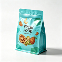 Bolsa Plana Personalizada a Prueba de Olores para Nueces, con Cierre, Sellado de 8 Lados, Doypack, Empaque de Plástico