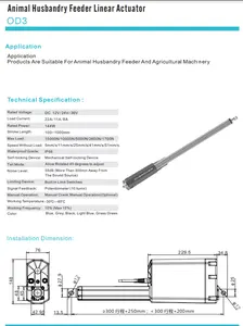 ONEPOWER-Actuador lineal eléctrico para agricultura, dispositivo de alta resistencia, 12 v, 24 v, 15000 N, 10000 N, rastreador solar