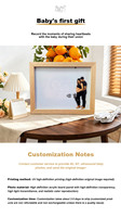 Cadre photo lumineux 4D moderne, fait main, écologique et durable, avec motif floral, pour échographie de grossesse et souvenir de nouveau-né
