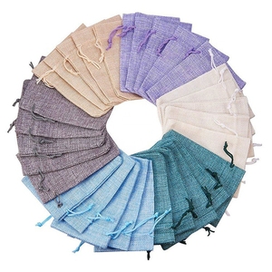 Bolsas de embalaje con cordón personalizadas al por mayor, bolsa de muselina para velas, bolsas de regalo de lino natural, 7x9cm, 8x10cm, 9x12cm, bolsa para el polvo - Product Image 6