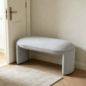 CARLFORD Contemporary Durable Modern Fabric Bench Soft Long Bench Living Room Bedroom Hotel Home <strong>Stool</strong> &amp; <strong>Ottoman</strong> - Product Image 1