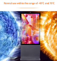 Kiosco de Pantalla Táctil para Exteriores con Panel de Aluminio para Parques, Reproductor de Anuncios 4K, Tótem Digital con Pantalla IP65 Resistente al Agua para Ascensores