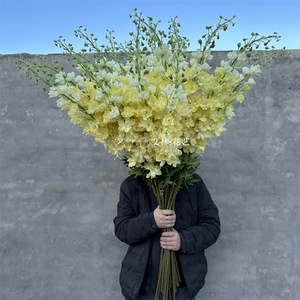 Fleurs de Delphinium Ajacis en soie à longue tige de haute qualité M135, grandes fleurs violettes pour <span class=keywords><strong>la</strong></span> décoration de table de mariage ou de <span class=keywords><strong>la</strong></span> maison - Product Image 6