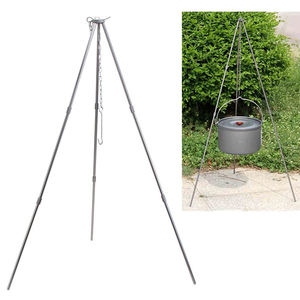 Meilleures ventes de trépied portable et pliant pour feu de camp en alliage d'aluminium pour <span class=keywords><strong>barbecue</strong></span> pour accrocher des ustensiles de cuisine - Product Image 5
