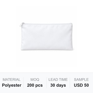 Estuche para Lápices Sublimable, Bolsa para Lápices de Poliéster para Transferencia de Calor, Personalizable con Logotipo, DIY, Escolar, Venta al Por Mayor - Product Image 6