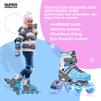 Chaussures de patinage à roulettes pour filles, professionnelles, à 4 roues, électriques, réglables, à éclairage, pour l'extérieur, très vendues
