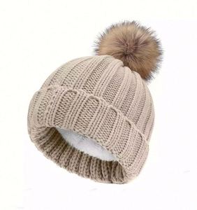 Bonnet en tricot pour femme avec pompon, doublure polaire chaude, idéal pour l'hiver – Vente en gros, en stock - Product Image 6