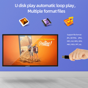 4K HD kapalı ve açık dijital reklam için tabela monitör interaktif duvara monte şeffaf <span class=keywords><strong>LCD</strong></span> ekran - Product Image 2