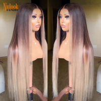 Peluca de Cabello Humano con Frente de Encaje HD 13x4, Proveedor Mayorista, Cabello Virgen Brasileño Crudo con Cutícula Alineada, Pelucas de Cabello Humano para Mujeres Negras