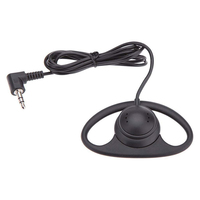 3.5MM écouter seulement écouteur casque écouteur pour système de Guide touristique Radio D forme doux crochet d'oreille écouteur simple côté Anti bruit