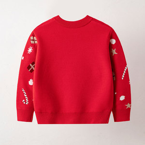 Pulls en tricot pour enfants en gros pour l'hiver 2024, pulls de Noël à motif de dessin animé du Père Noël pour garçons et filles, respirants et écologiques - Product Image 3