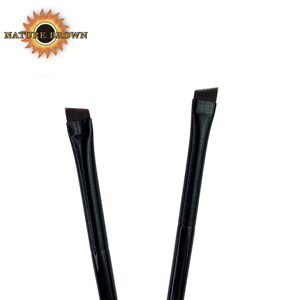 Vente chaude haut de gamme manche en bois Eyeliner brosse crayon à sourcils Application <span class=keywords><strong>Ultra</strong></span>-Fine Angle plat brosse à sourcils - Product Image 4