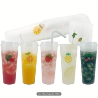 Gobelet en plastique PP de qualité alimentaire de 24 oz/12 oz, design personnalisé, avec couvercle, capacité de 600 ml, pour thé au lait/thé boba, prix d'usine