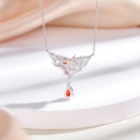 Collier pendentif en argent 925 de luxe avec émeraude taillée en CZ, bijoux fins haut de gamme