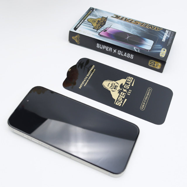 Clear Super Esd Tempered Glass for iPhone 17 Air Anti Static Screen Protector for iPhone 17 16 15 14 13 12 11 Pro Max