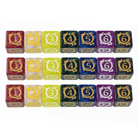 Ensemble de dés D6 nacrés premium de 16 mm, motif marbré, coins vifs, six faces, motif dragon, dés de jeu en acrylique avec numéros