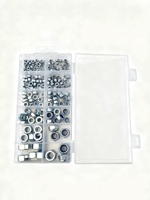 Jeu de 165 écrous hexagonaux zingués autobloquants avec insert en nylon pour usage automobile