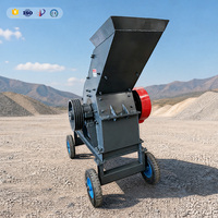 Concasseur à marteaux haute efficacité PC-400x600, 10-15 T/h, installation de concassage de pierres portable diesel pour le travail sur les briques, le verre et l'exploitation minière