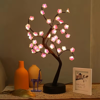 Lampu Pohon Plum Bertenaga Baterai & USB dengan Kontrol Sentuh - Lampu Dekorasi Natal Dalam Ruangan