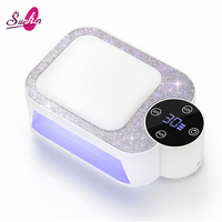 Séchoir à ongles 2-en-1 UV LED de luxe avec strass, directement du fabricant, avec repose-main pour manucure à domicile et en salon