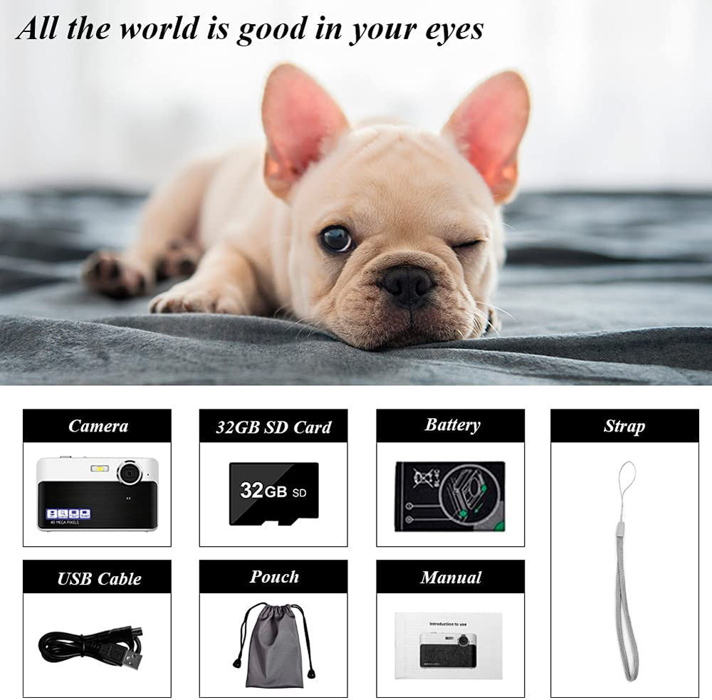 2.7K 1080P CMOS High Definition Digital Photography Mirrorless Camera Vlogging Video Camera