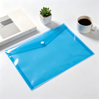 Carpeta de Archivo de Plástico Transparente A4 con Logotipo Impreso Personalizado, Cierre a Presión de PP Reforzado, Organizador de Documentos para Oficina y Escuela