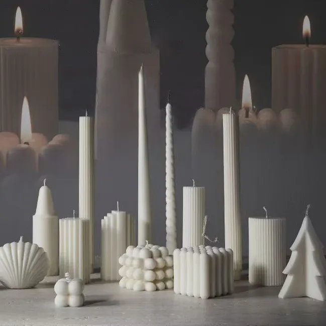 Stampi per candele in silicone con cuore assottigliato 3D