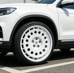 Jantes de course HZH Gloss White Rally, style rétro, multi-rayons, face polie, monobloc, 18-24 <span class=keywords><strong>pouces</strong></span>, 5x112/114.3/120, en alliage d'aluminium - Product Image 2