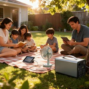 Station d'alimentation portable ultra-légère 3,4 kg 300 W 333 Wh à onde sinusoïdale modifiée avec MPPT solaire pour diffusion en direct en extérieur et situations d'urgence familiales - Product Image 6