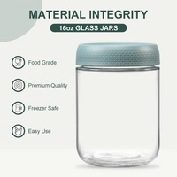 Stoples Kaca Anti Lembab Desain Modern Tutup Putar 150mL untuk Dapur, Makanan, Kacang, Camilan, Bumbu, Teh, Kopi, Biji-bijian