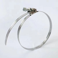 Collier de serrage réglable en acier inoxydable 201/304 pour conduit de sécheuse, à dégagement rapide, à vis sans fin, avec finition zincée