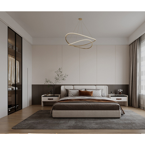 Meubles de chambre à coucher européens modernes et luxueux sur mesure avec tissu et MDF pour projets d'hôtels et de résidences 5 étoiles - Product Image 2