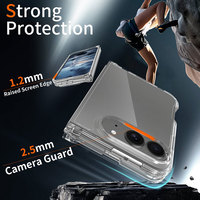 Nouveauté : Étuis de téléphone portable transparents anti-taches pour iPhone Duo, écran pliable, étui rigide en acrylique pliable