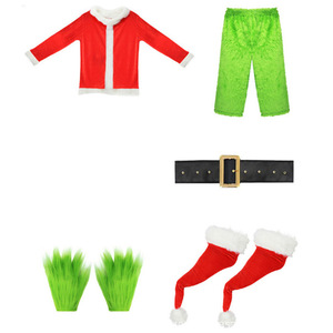 Traje de Navidad <span class=keywords><strong>para</strong></span> <span class=keywords><strong>Adulto</strong></span> Masculino al por Mayor 2026, Set de <span class=keywords><strong>Disfraz</strong></span> Verde <span class=keywords><strong>para</strong></span> Fiesta de Halloween y Navidad - Product Image 6