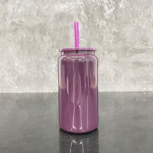 Lot de 25 canettes en acier inoxydable de 16 oz personnalisables avec logo, coloris marron, violet foncé, orange, vert, crème, pour transfert UV DTF - Product Image 3