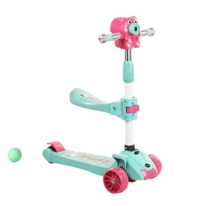 2-in-1Bubble Kids <span class=keywords><strong>Kick</strong></span> <span class=keywords><strong>Scooter</strong></span> manubri in altezza regolabile e sedile rimovibile 3 LED ruote illuminate e ponte antiscivolo