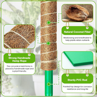 Supports de plantes en fibre de coco modernes, poteaux en mousse pour plantes grimpantes, jardin et serre