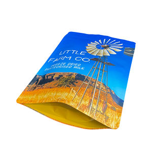 Pochette debout personnalisée avec impression numérique à fermeture éclair feuille d'aluminium finition mate étanche à l'humidité pour le lait lyophilisé - Product Image 5