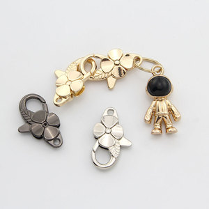 Cỏ Ba Lá tôm hùm Clasp <span class=keywords><strong>Keychain</strong></span> kim loại hoa móc chìa khóa mùa xuân khóa phần cứng Túi phụ kiện cỏ ba lá móc móc <span class=keywords><strong>Keychain</strong></span> số lượng lớn - Product Image 3