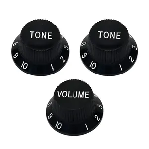 Black Plastic Traditional Replacement Volume and Tone St Guitar Knob for Electric Guitars Luthier