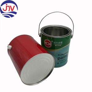 Seau métallique rond de 4 L pour peinture chimique avec couvercle et poignée, impression personnalisée - Product Image 4