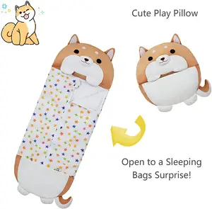 Children Sleeping Bag Kids Plush Fleece Sleeping Bag Cute Animals Sleeping Bag