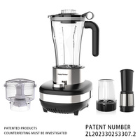 Robot culinaire multifonctionnel 4-en-1 HappyPartner : mixeur, presse-agrumes, moulin à épices et appareil à smoothies pour la maison