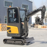 Mini-excavatrice Catapiller de 1,5 tonne fabriquée en Chine, avec chenilles en caoutchouc, utilisée pour les plantations, machine d'excavation