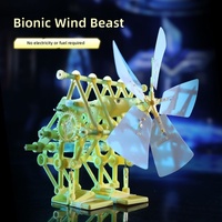 Kit d'assemblage de robot éducatif et créatif DIY, jouet créatif de bête mécanique bipède à énergie éolienne