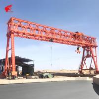 Grosir harga murah teknik 6Ton 10ton 12ton 15ton 20ton 30Ton nilai tipe rangka Double Girder Hook Gantry Crane untuk dijual