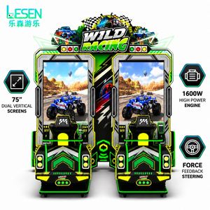 Machine d'arcade simulateur de course à double écran vertical de 75 pouces pour deux joueurs, machine à fort potentiel de revenus - Product Image 5