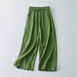 <span class=keywords><strong>Pantaloni</strong></span> Larghi Casual da <span class=keywords><strong>Donna</strong></span> <span class=keywords><strong>in</strong></span> <span class=keywords><strong>Lino</strong></span> e Cotone, <span class=keywords><strong>Pantaloni</strong></span> Estivi <span class=keywords><strong>in</strong></span> <span class=keywords><strong>Lino</strong></span> Snellenti <span class=keywords><strong>con</strong></span> <span class=keywords><strong>Vita</strong></span> Elastica e Lacci, Taglie Forti, Gamba Dritta - Product Image 4