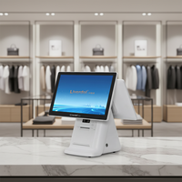 Terminal de point de vente Windows 2-en-1 puissant de 15,6 pouces, Intel I7, écran tactile capacitif 10 points, Wi-Fi 6, Bluetooth 5.2, qualité commerciale